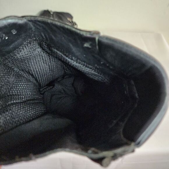 Stuart Weitzman Woman's Lace Up Combat Boots Black Size 9.5B Shoes Side Zip up - Picture 14 of 14